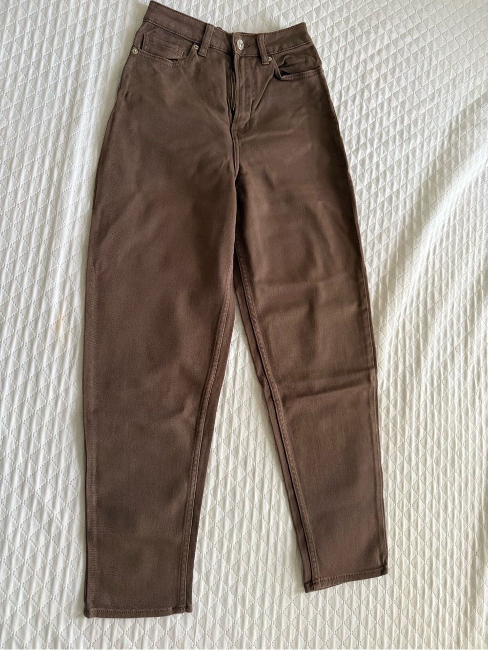 H&M Divided Taupe Straight-Leg Pants